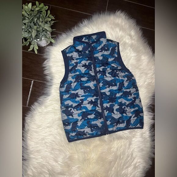 Gymboree dinosaur sleeveless puffer vest sz medium - Picture 1 of 4